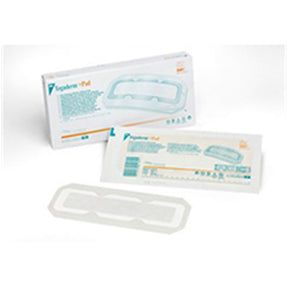 3M TEGADERM +Pad Film Dressing, Non-Adherent Pad, 3-1/2" x 10", Pad Size 1-3/4" x 8", 25/box, 4 box/case. MPN: 3591