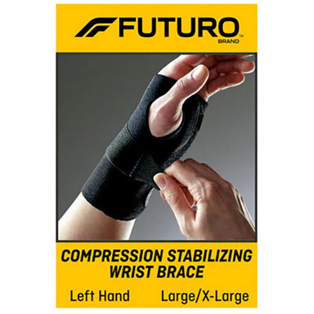 3M FUTURO Compression Stabilizing Wrist Brace, Left Hand, Large/ X-Large, 2/pk, 6 pk/cs. MPN: 48403ENR