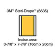 3M IOBAN 2 Incise Drape, Overall 5 7/8" x 7 7/8", Incise: 3 7/8" x 7 7/8", 10/box, 4 box/case. MPN: 6635