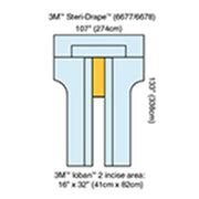 3M STERI-DRAPE Cardiovascular Sheet, 107" x 133", Blue Fabric, 6/case. MPN: 6677