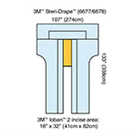 3M STERI-DRAPE Cardiovascular Sheet, 107" x 133", Blue Fabric, 6/case. MPN: 6677