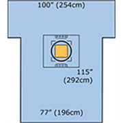 3M STERI-DRAPE Cesarean-Section Sheet with Ioban 2 Incise Pouch, 77" x 122", 5/case. MPN: 6697
