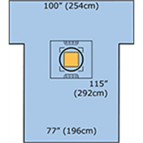 3M STERI-DRAPE Cesarean-Section Sheet with Ioban 2 Incise Pouch, 77" x 122", 5/case. MPN: 6697
