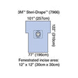 3M STERI-DRAPE Cesarean-Section Sheet with Aperture Pouch, 77" x 122", 5/case. MPN: 7966