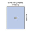 3M STERI-DRAPE Adhesive Aperture Drape, 59" x 47", Centered Oval Aperture, 20/box, 4 box/case. MPN: 9030