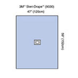 3M STERI-DRAPE Adhesive Aperture Drape, 59" x 47", Centered Oval Aperture, 20/box, 4 box/case. MPN: 9030