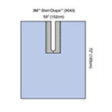 3M STERI-DRAPE Adhesive Split Sheet, 60" x 72", U-Slot Aperture, 30/box, 2 box/case. MPN: 9043