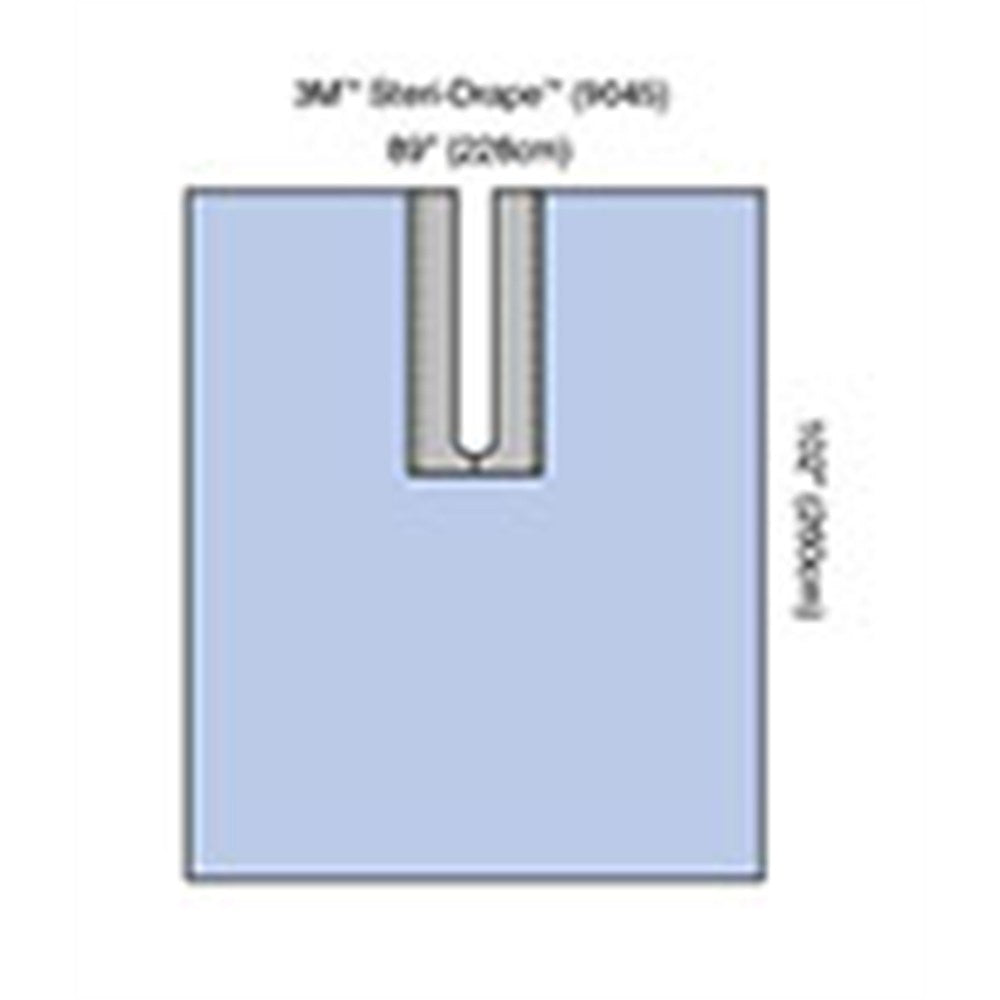 3M STERI-DRAPE Adhesive Split Sheet, 89" x 102", U-Slot Aperture, 15/box, 2 box/case. MPN: 9045