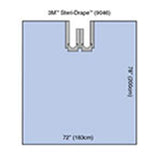 3M STERI-DRAPE Bilateral Split Sheet, 72" x 78", Absorbent Impervious Material, 15/box, 2 box/case. MPN: 9046