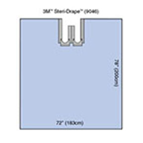 3M STERI-DRAPE Bilateral Split Sheet, 72" x 78", Absorbent Impervious Material, 15/box, 2 box/case. MPN: 9046