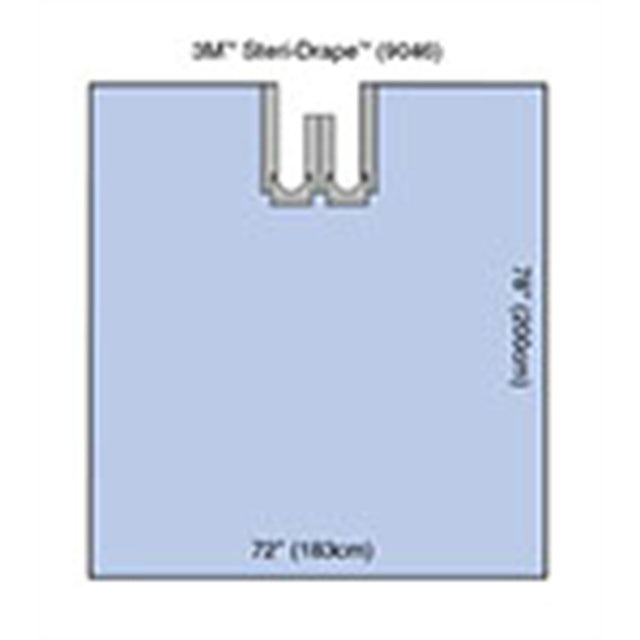 3M STERI-DRAPE Bilateral Split Sheet, 72" x 78", Absorbent Impervious Material, 15/box, 2 box/case. MPN: 9046