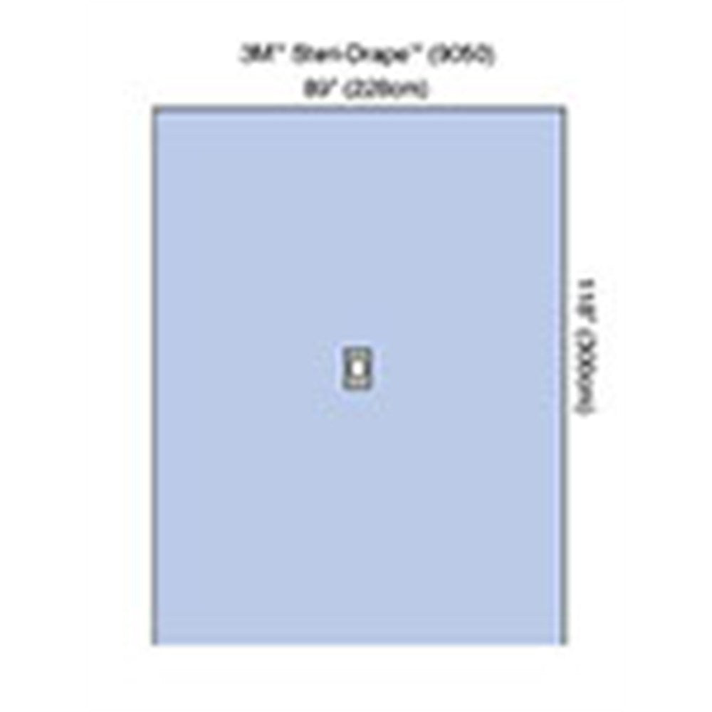 3M STERI-DRAPE Adhesive Aperture Drape, 90" x 118", Oval Adhesive Aperture, 10/box, 2 box/case. MPN: 9050