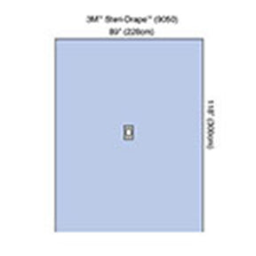 3M STERI-DRAPE Adhesive Aperture Drape, 90" x 118", Oval Adhesive Aperture, 10/box, 2 box/case. MPN: 9050