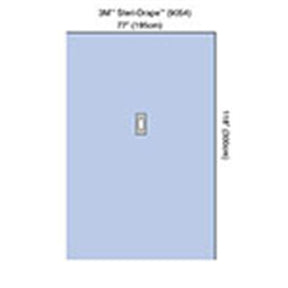 3M STERI-DRAPE Hand & Foot Drape, 77" x 118", Oval Adhesive Aperture. MPN: 9054
