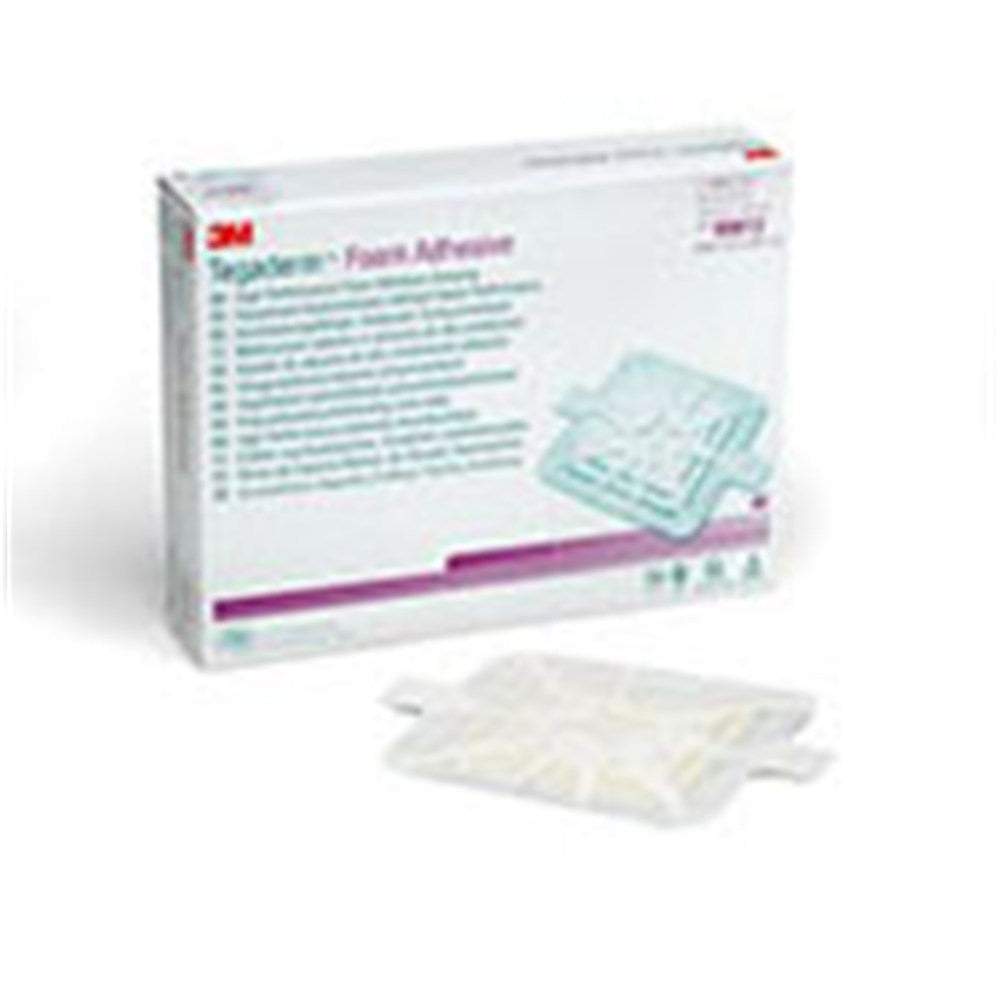 3M TEGADERM Foam Adhesive Dressing, 4" x 4", Square, 10/box, 4 box/case. MPN: 90612