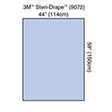 3M STERI-DRAPE Drape Sheet, 44" x 59", Absorbent Impervious Material, 20/box, 4 box/case. MPN: 9072