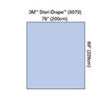 3M STERI-DRAPE Drape Sheet, 78" x 90", Absorbent Impervious Material, 20/box, 2 box/case. MPN: 9079