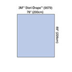 3M STERI-DRAPE Drape Sheet, 78" x 90", Absorbent Impervious Material, 20/box, 2 box/case. MPN: 9079