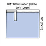 3M STERI-DRAPE Adhesive Towel Drape, 39" x 33", Absorbent Impervious Material, 30/box, 4 box/case. MPN: 9085