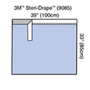 3M STERI-DRAPE Adhesive Towel Drape, 39" x 33", Absorbent Impervious Material, 30/box, 4 box/case. MPN: 9085