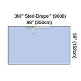 3M STERI-DRAPE Adhesive Drape Sheet, 98" x 60", Absorbent Impervious Material, 25/box, 2 box/case. MPN: 9088