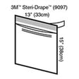 3M STERI-DRAPE Instrument Pouch, 13" x 15", Large, Clear Plastic, 100/box, 2 box/case. MPN: 9097