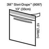 3M STERI-DRAPE Instrument Pouch, 13" x 15", Large, Clear Plastic, 100/box, 2 box/case. MPN: 9097