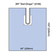 3M STERI-DRAPE Shoulder Split Sheet w/ Pouch, 90"x102", Fluid-Control Pouch with 2 Exit Ports. MPN: 9196