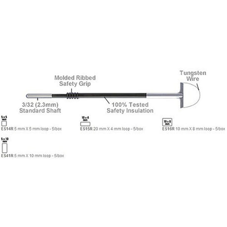 BOVIE Electrode, 5mm x 5mm Loop, Reusable, Non-Sterile. MPN: ES14R - Image 2