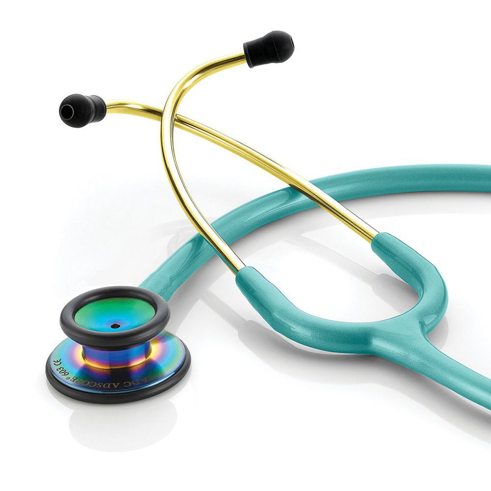 ADC ADSCOPE 603 Clinician Adult Stethoscope, Iridescent Metallic Caribbean. MPN 603IMCA