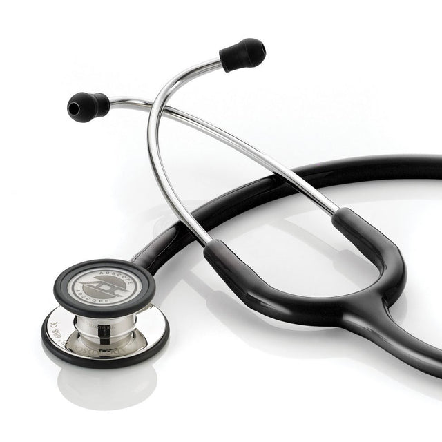 ADC ADSCOPE 608 Convertible Clinician Stethoscope, Mirror, Black. MPN 608MBK