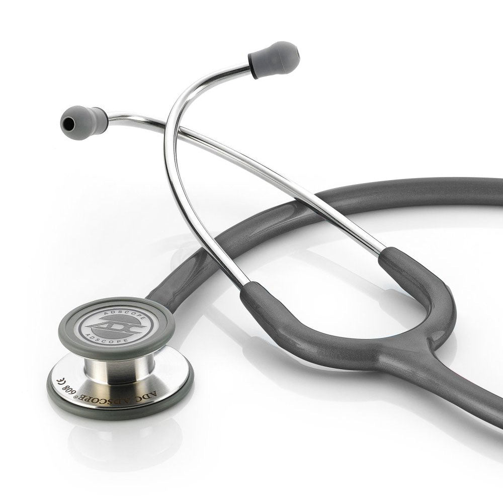 ADC ADSCOPE 608 Convertible Clinician Stethoscope, Metallic Gray. MPN 608MG