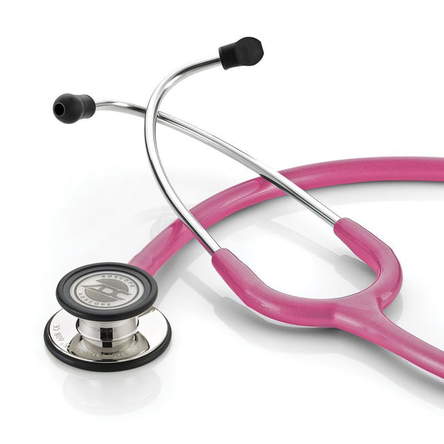 ADC ADSCOPE 608 Convertible Clinician Stethoscope, Mirror Finish, Metallic Raspberry Tubing. MPN 608MMRS