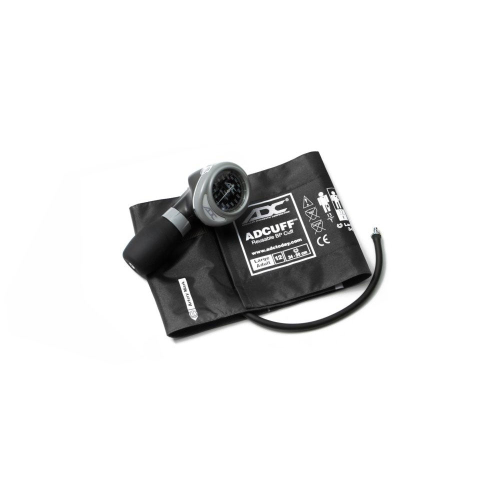 ADC DIAGNOSTIX 703 Large Adult Palm Aneroid, Black. MPN 703-12XBK