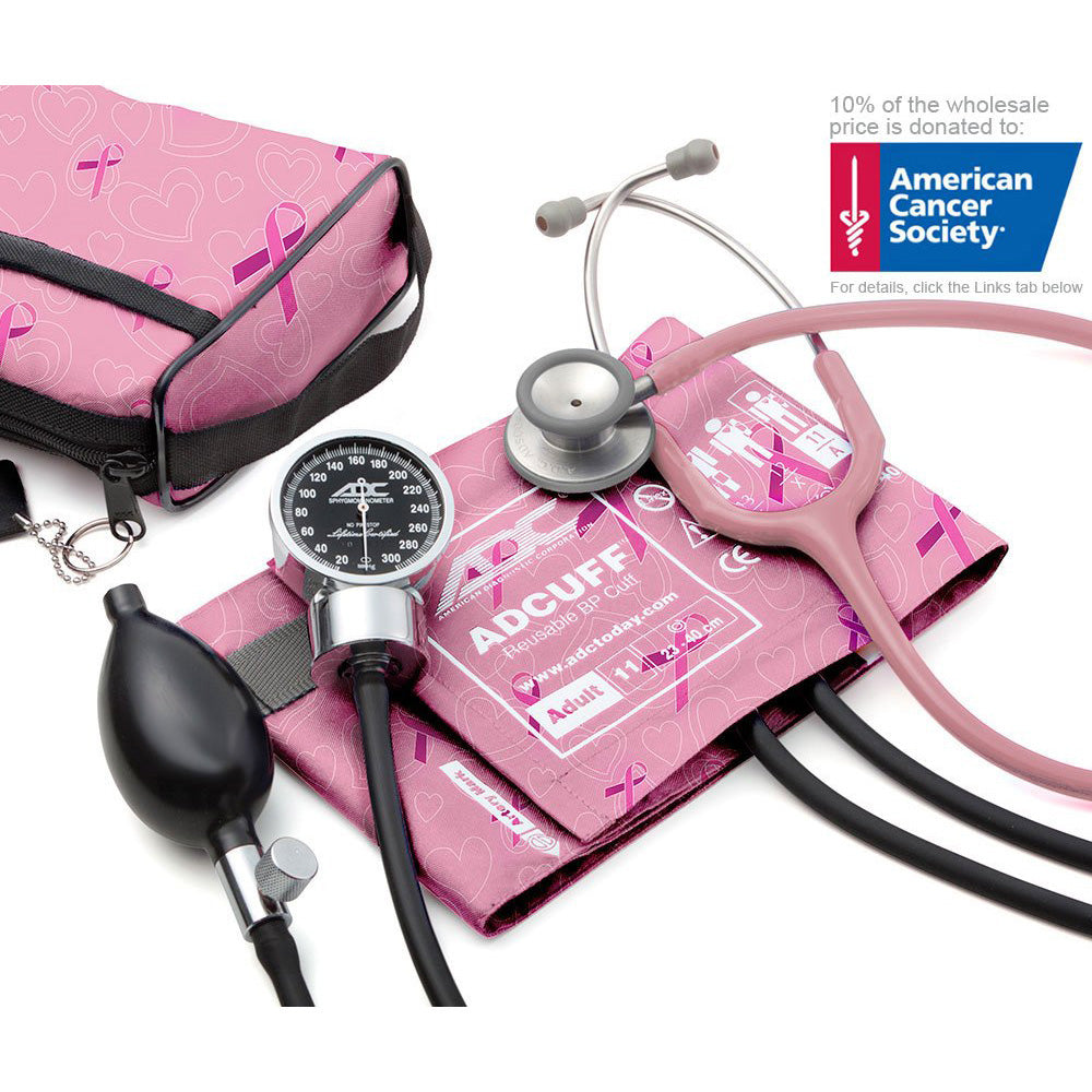 ADC PRO'S COMBO III Kit: 778 Pocket Aneroid, 603 Stethoscope, Breast Cancer. MPN 778-603-11ABCA