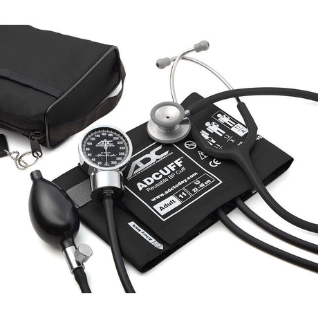 ADC PRO'S COMBO III Kit: 778 Pocket Aneroid, 603 Stethoscope, Black. MPN 778-603-11ABK
