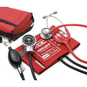 ADC PRO'S COMBO III Kit: 778 Pocket Aneroid, 603 Stethoscope, Red. MPN 778-603-11AR