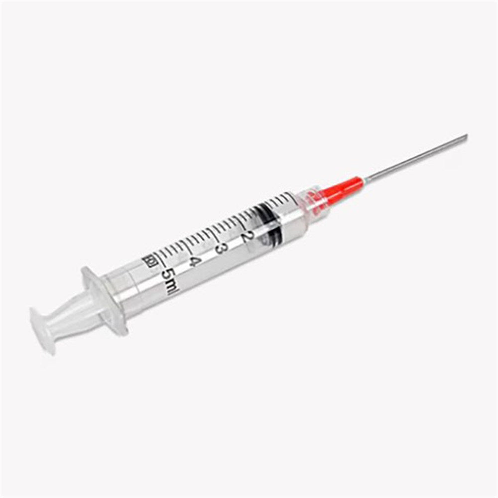 BD Syringe, 5mL w/ blunt fill needle & Luer-Lok tip, 18 G x 1-1/2", 100/box, 4 box/case. MPN: 305062