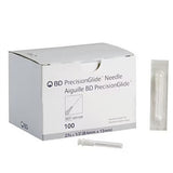 BD PrecisionGlide 27 G x -1/2" Needle, Regular Bevel, Sterile, 100/box, 10 box/case. MPN: 305109