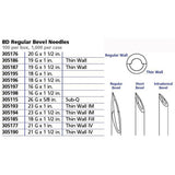 BD PrecisionGlide 16 G x 1-1/2" Regular Bevel Use Needle, Sterile, 100/box, 10 box/case. MPN: 305198