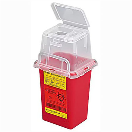 BD Sharps Collector, 1.5 Qt, Phlebotomy, Red, 36/case. MPN: 305487