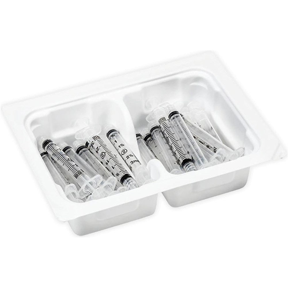 BD Syringe, 1mL, Luer Slip Tip, Sterile Tray Pak, Latex Free (LF), 25 tray/box, 12 box/case. MPN: 309701