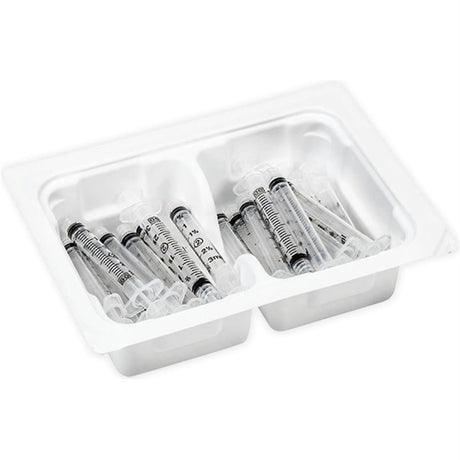 BD Syringe, 1mL, Luer Slip Tip, Sterile Tray Pak, Latex Free (LF), 25 tray/box, 12 box/case. MPN: 309701