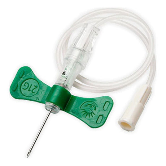 BD VACUTAINER Blood Collection Set, Safety Push Button without Luer Adapter, 23G x 3/4" Needle, 12" Tubing. MPN: 367324