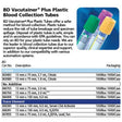 BD VACUTAINER SPC Plus Plastic Tube, 13mm x 100mm, 6.0mL, Royal Blue, 100/box. MPN: 368381