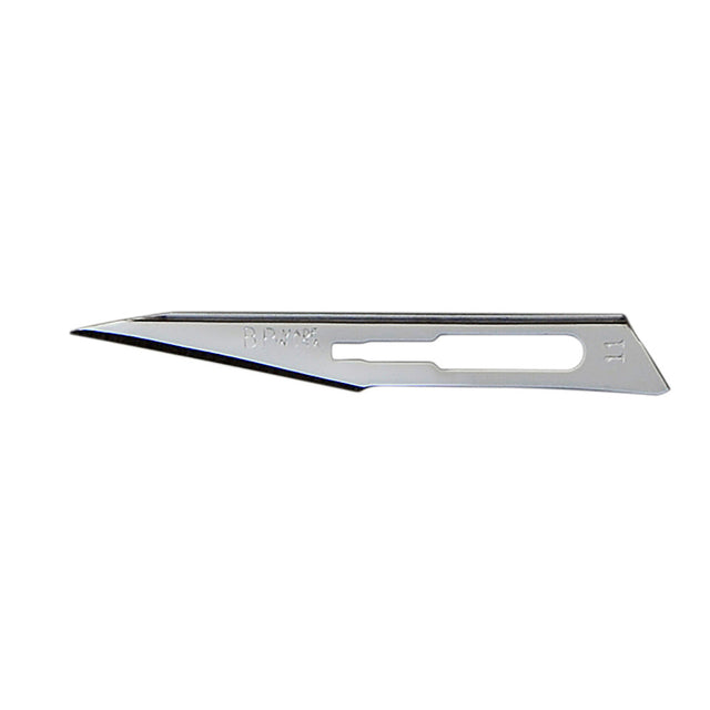 Aspen Bard-Parker Rib-Back Carbon Steel Blade, Sterile, Size 11, 50/box, 3 box/case. MPN: 371111