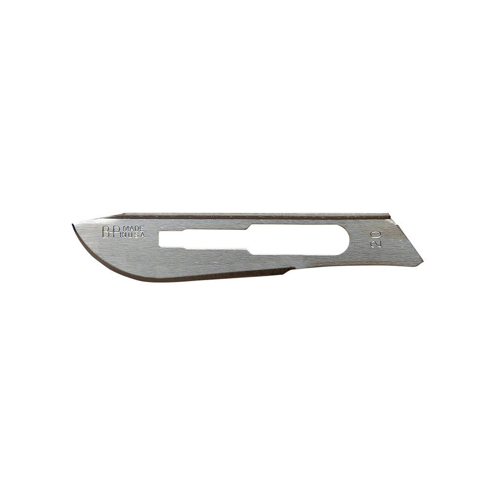 Aspen Bard-Parker Rib-Back Carbon Steel Blade, Sterile, Size 20, 50/box, 3 box/case. MPN: 371120