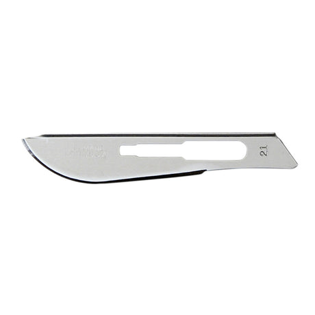 Aspen Bard-Parker Rib-Back Carbon Steel Blade, Sterile, Size 21, 50/box, 3 box/case. MPN: 371121