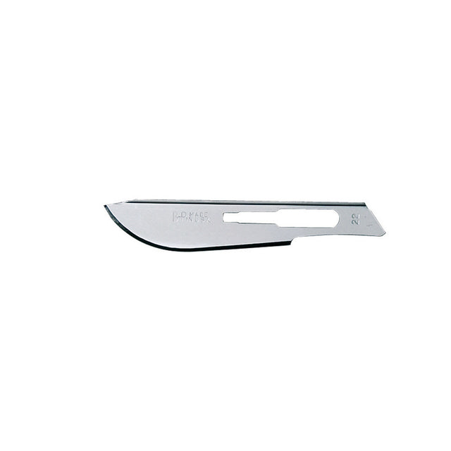 Aspen Bard-Parker Rib-Back Carbon Steel Blade, Sterile, Size 22, 50/box, 3 box/case. MPN: 371122