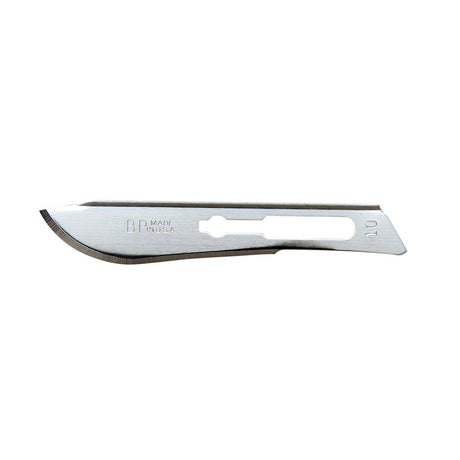 Aspen Bard-Parker Safetylock Blades- Sterile Rib-Back Carbon Steel Blades, Size 10, 50/box, 3 box/case. MPN: 371150